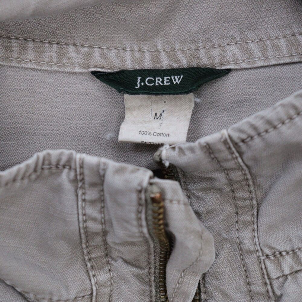 J Crew Women's Jacket Gray Full Zip Field‎ Hiking Gorpcore Outdoors Cinch Waist - Picture 2 of 9